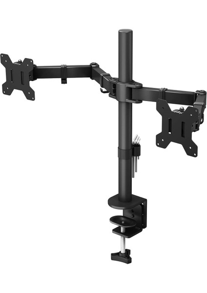 EF52 Steel Design 2-8 kg Çift Kol 13"-27" Asansörlü Monitör Standı