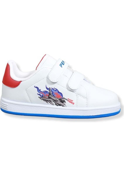 1509 Anatomik Taban Unisex Çocuk Sneakers Ayakkabı - NKT01509-BEYAZ Kırmızı-26