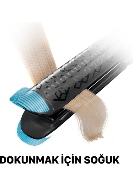 Swiss x Therformit Saç Düzleştirme ve Kıvırma Için Ayarlanabilir Isı Kontrolüne Sahip Profesyonel Saç Düzleştirici Siyah - Sarı