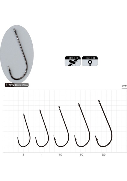 Worm F-955 Serisi Olta Iğnesi modelleri