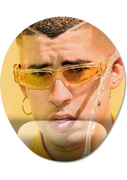 Bad Bunny Bilek Destekli Mousepad Model - 1 Oval