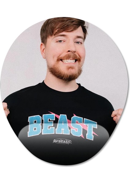 Mr. Beast Bilek Destekli Mousepad Model - 2 Oval
