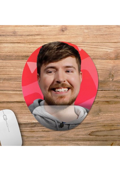 Mr. Beast Bilek Destekli Mousepad Model - 1 Oval