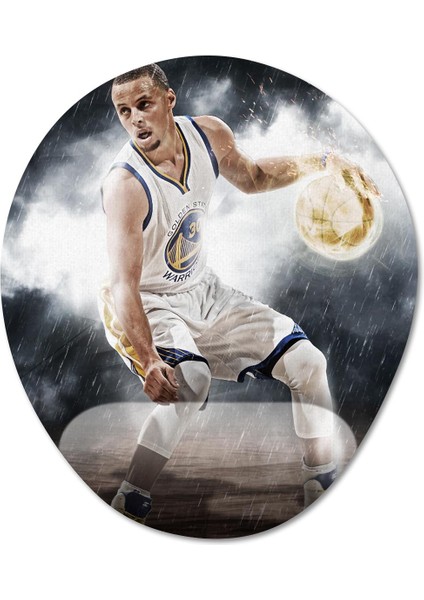Stephen Curry - Steph Curry - Golden State Warriors - Nba Bilek Destekli Mousepad Model - 5 Oval