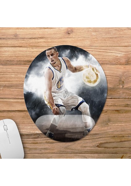 Stephen Curry - Steph Curry - Golden State Warriors - Nba Bilek Destekli Mousepad Model - 5 Oval fiyatları