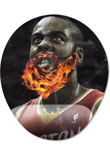 James Harden - Philadelphia 76ERS - Nba Bilek Destekli Mousepad Model - 3 Oval