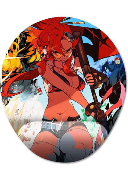 Tengen Toppa Gurren Lagann Bilek Destekli Mousepad Model - 1 Oval
