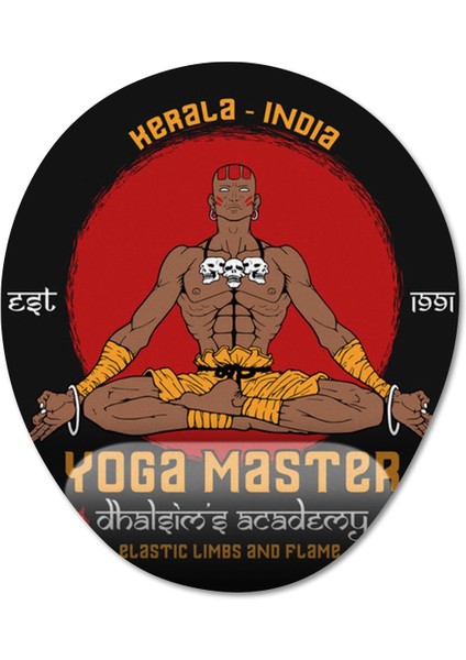 Street Fighter - Dhalsim Yoga Master Bilek Destekli Mousepad Model - 1 Oval