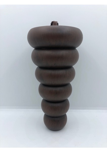 Modern Plastik 18 cm Ceviz M8 Vidalı Koltuk Berjer Mobilya Ayağı (4 Adet)