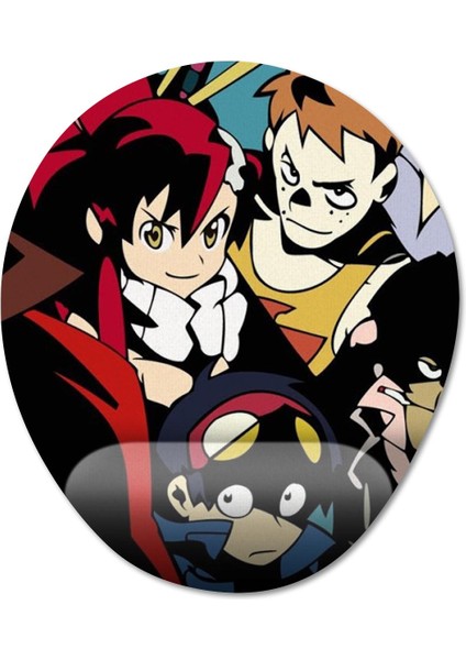 Tengen Toppa Gurren Lagann Bilek Destekli Mousepad Model - 3 Oval