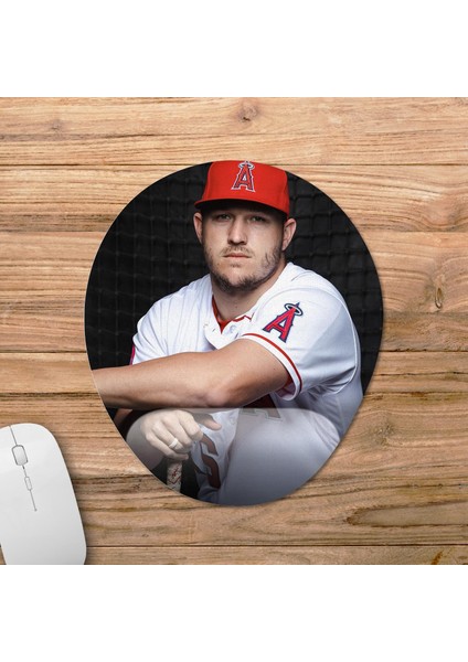 Mike Trout Bilek Destekli Mousepad Model - 2 Oval