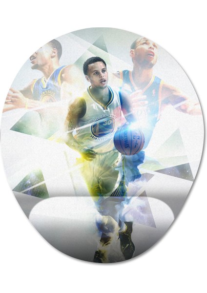 Stephen Curry - Steph Curry - Golden State Warriors - Nba Bilek Destekli Mousepad Model - 2 Oval