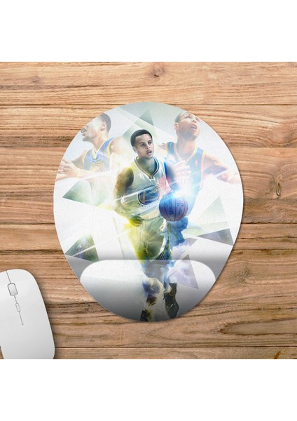 Stephen Curry - Steph Curry - Golden State Warriors - Nba Bilek Destekli Mousepad Model - 2 Oval