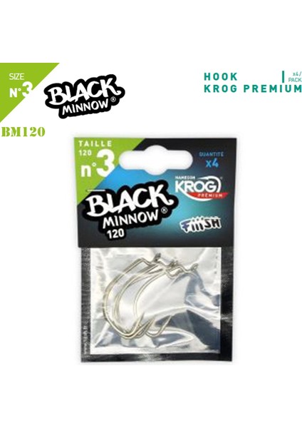 Black Minnow BM120/3 BM077 4x Jig Head Iğnesi