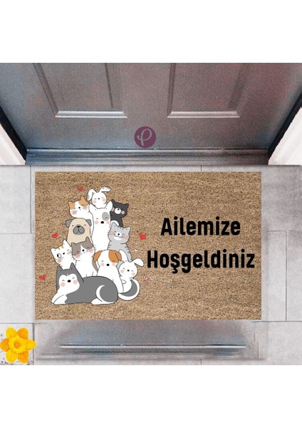 Kapı Önü Paspası Dekoratif Dijital Baskı Kişiye Özel P-2413