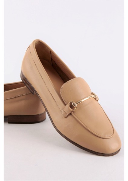 Livia Nude Hakiki Deri Kadın Loafer