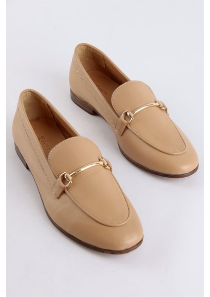 Livia Nude Hakiki Deri Kadın Loafer