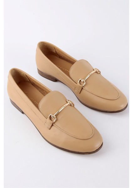 Livia Nude Hakiki Deri Kadın Loafer
