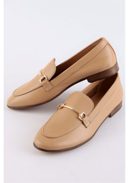 Livia Nude Hakiki Deri Kadın Loafer