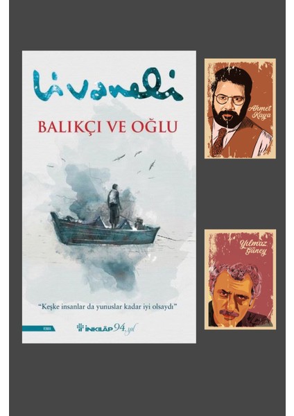 Balıkçı ve Oğlu Romanı - Zülfü Livaneli + Yılmaz Güney Ahmet Kaya Not defteri seti