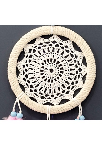 Pembe Kuş Tüylü Dream Catcher El Yapımı Rüya Kapanı Duvar Süsü modelleri