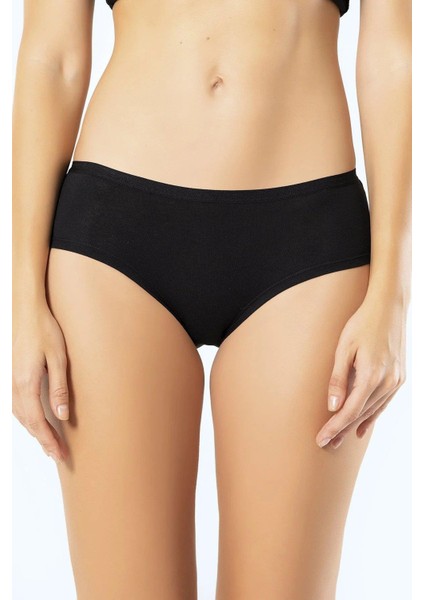 918 Siyah-Ten Kadın 2'li Paket Likralı Pamuk Renkli Hipster Külot modelleri