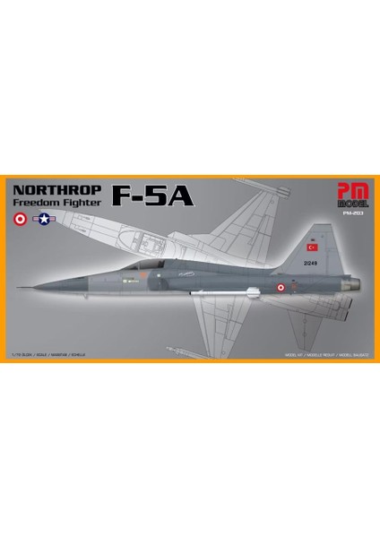 Northrop F-5 A Freedom Fighter Pm Model Demonte Plastik Uçak Maket Kiti