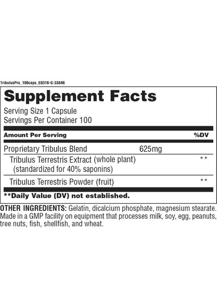 Unıversal Tribulus Pro 625 mg - 100 Kapsül