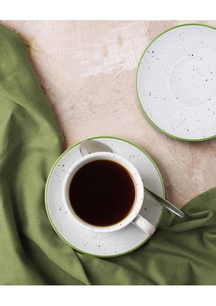 Dots Stoneware 6'lı 13 Cm Çay Tabağı Yeşil DOTS026 fiyatları