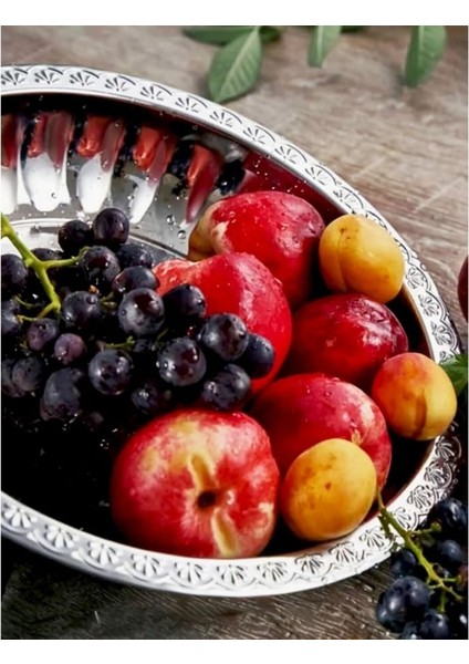 Paslanmaz Çelik Meyve Salata Tabağı 2'li 23-27 cm Mısır Kasesi