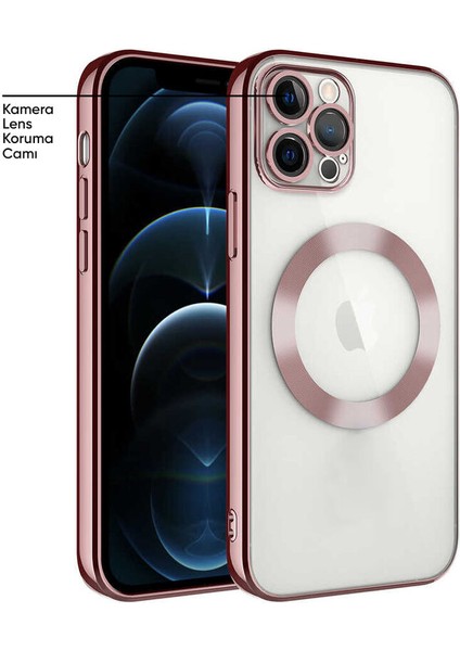Apple iPhone 11 Pro Kılıf Zebana Glint Silikon Kılıf Rose Gold