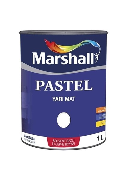 Pastel Yarı Mat Boyası Beyaz Lale 0,75 Lt (1 Kg)