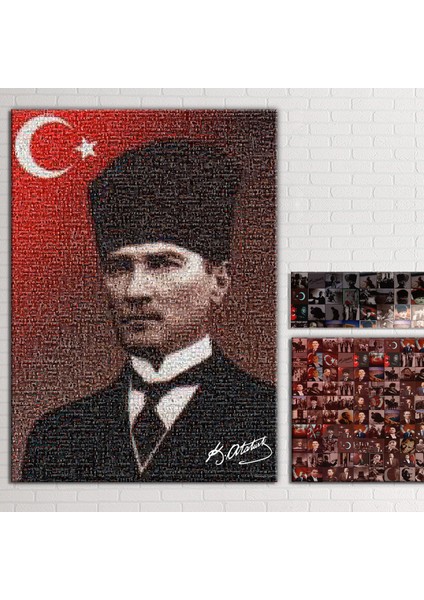 Atatürk Mustafa Kemal Puzzle Kanvas Tablo