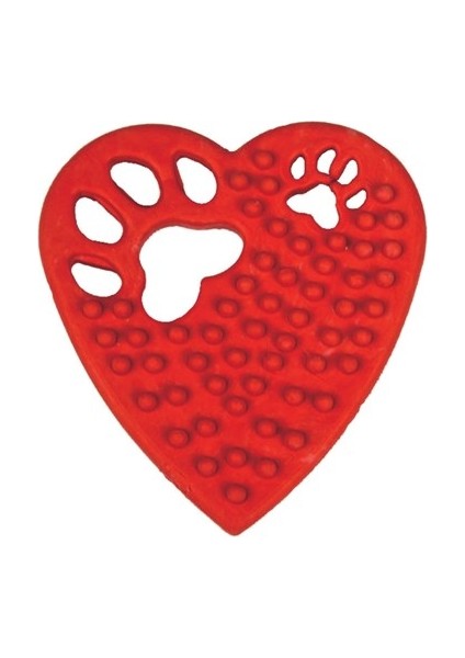 Kalp Şekilli Tırtıklı Evcil Hayvanlar Için Diş Kaşıma Çiğneme Oyuncağı