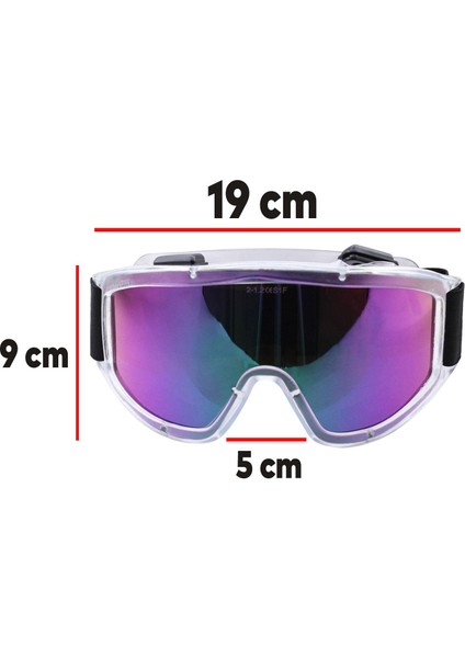 Kayak Gözlüğü Ventilli Güneş Kar Gözlük Gökkuşağı Snowboard Glasses Ekonomik Seri Gözlük