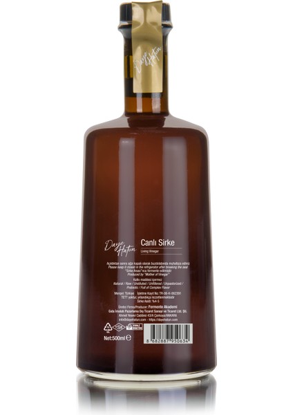 Nar Gülü Sirkesi / Pomegranate Vinegar (Doğal Fer Canlı Sirke / Nat. Ferm. / 500 Ml)