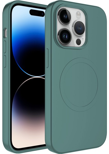 Apple Iphone 12 Pro Max Kılıf Magsafeli Mat Sert Plas Silikon