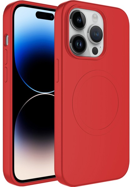 Apple Iphone 12 Pro Max Kılıf Magsafeli Mat Sert Plas Silikon