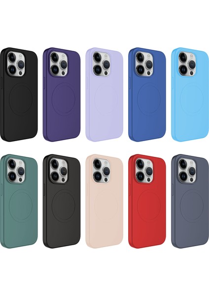 Apple Iphone 12 Pro Max Kılıf Magsafeli Mat Sert Plas Silikon