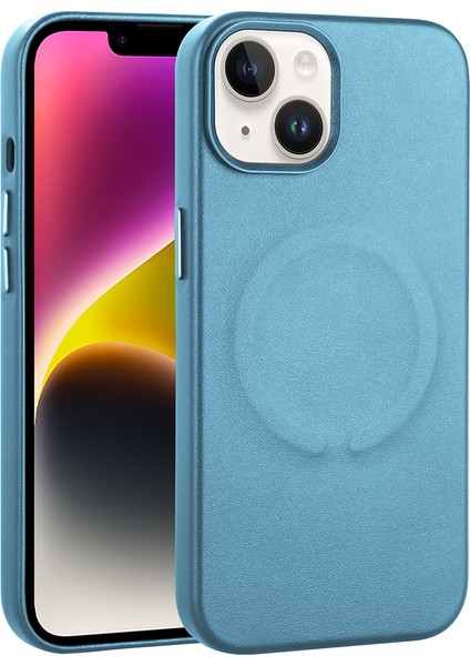 Apple Iphone 14 Plus Kılıf Magsafeli Suni Deri Derix Kapak