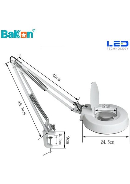 BK500C LED 15X Akrobat Büyüteç