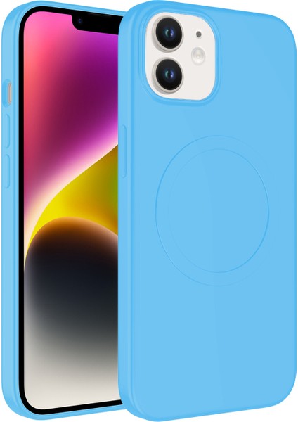 Apple Iphone 12 Kılıf Magsafeli Mat Sert Plas Silikon