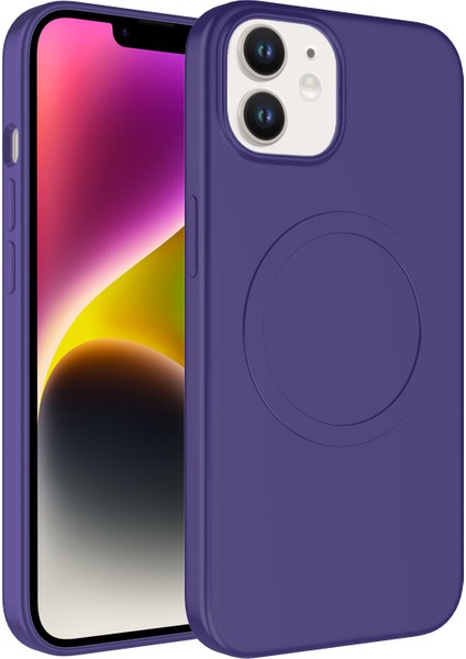 Apple Iphone 11 Kılıf Magsafeli Mat Sert Plas Silikon
