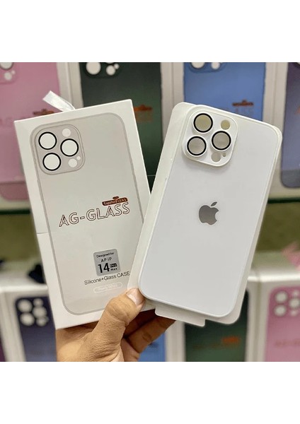 iPhone 14 Pro Max Ag Glass Telefon Kılıfı - Beyaz