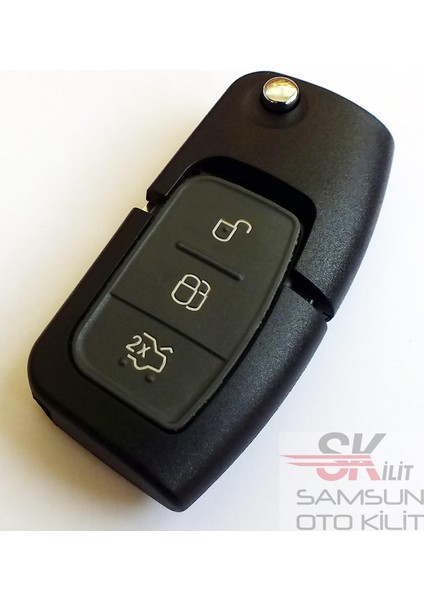 Ford Focus 2 Fiesta Fusion Anahtar Kumanda Kabı HU101 Uç Logolu