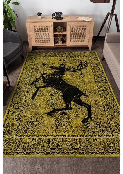 Baratheon Hanedanı Dokuma Tabanlı Yıkanabilir Game Of Thrones Halısı