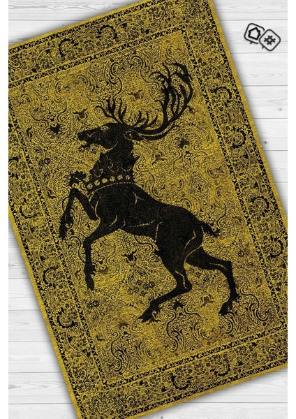 Baratheon Hanedanı Dokuma Tabanlı Yıkanabilir Game Of Thrones Halısı