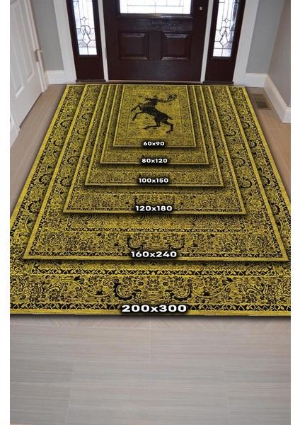 Baratheon Hanedanı Dokuma Tabanlı Yıkanabilir Game Of Thrones Halısı