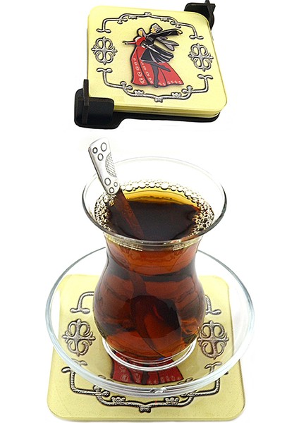 Bardak Altlığı Seti 4 Lü - Kafkas Dans Figürlü fiyatları