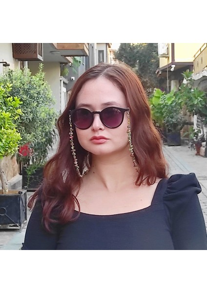 Doğal Taşlı Gözlük Zinciri (Unakit Taşı) indirimleri